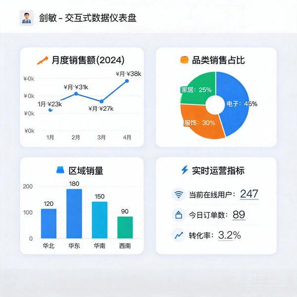 数据可视化专家赵敏，展示交互式数据仪表盘
